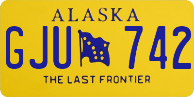 AK license plate GJU742