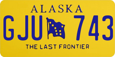 AK license plate GJU743