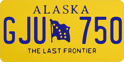 AK license plate GJU750