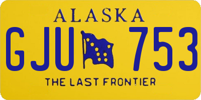 AK license plate GJU753