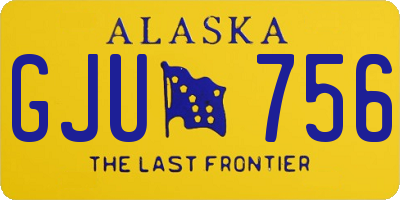 AK license plate GJU756
