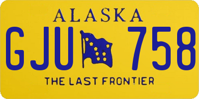AK license plate GJU758