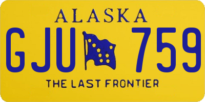 AK license plate GJU759