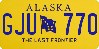 AK license plate GJU770