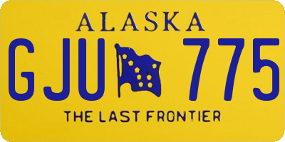 AK license plate GJU775