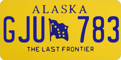 AK license plate GJU783