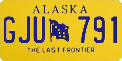 AK license plate GJU791