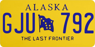 AK license plate GJU792
