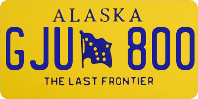AK license plate GJU800
