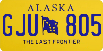 AK license plate GJU805