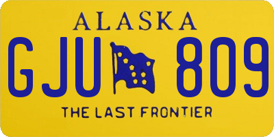 AK license plate GJU809