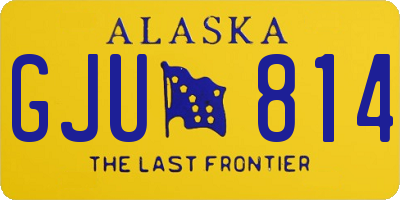 AK license plate GJU814