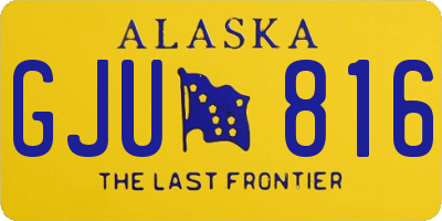 AK license plate GJU816