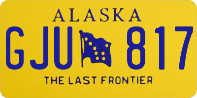 AK license plate GJU817