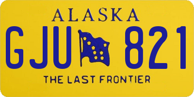 AK license plate GJU821