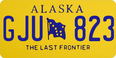 AK license plate GJU823