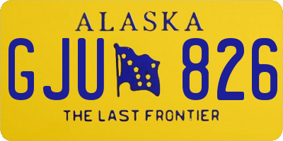 AK license plate GJU826