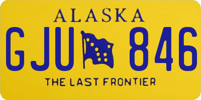 AK license plate GJU846