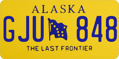 AK license plate GJU848