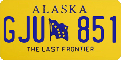 AK license plate GJU851