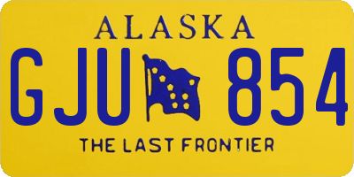 AK license plate GJU854