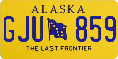 AK license plate GJU859