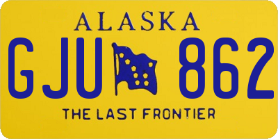 AK license plate GJU862