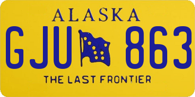 AK license plate GJU863