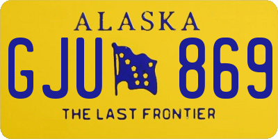AK license plate GJU869