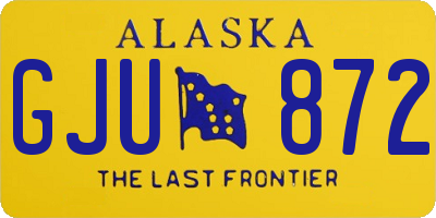 AK license plate GJU872