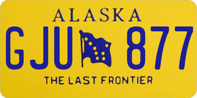 AK license plate GJU877