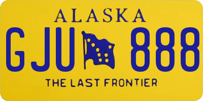 AK license plate GJU888