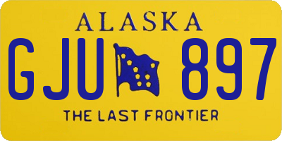 AK license plate GJU897