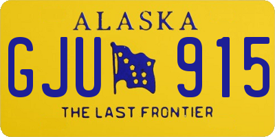 AK license plate GJU915