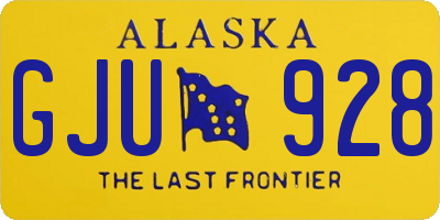 AK license plate GJU928