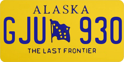 AK license plate GJU930