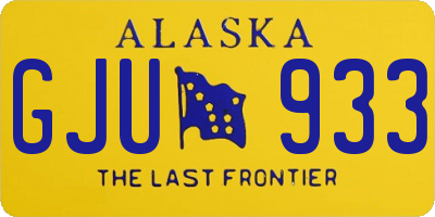 AK license plate GJU933