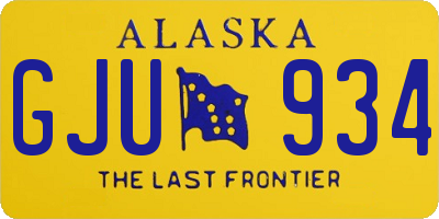 AK license plate GJU934