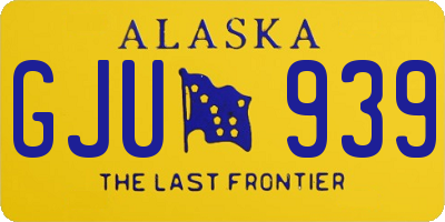 AK license plate GJU939