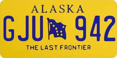 AK license plate GJU942