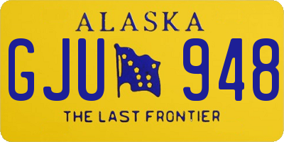 AK license plate GJU948