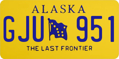 AK license plate GJU951