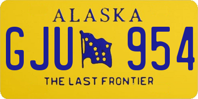 AK license plate GJU954
