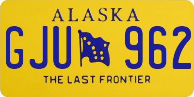 AK license plate GJU962