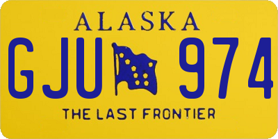 AK license plate GJU974