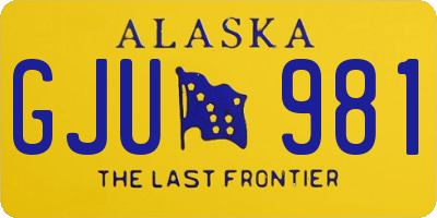 AK license plate GJU981
