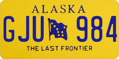 AK license plate GJU984