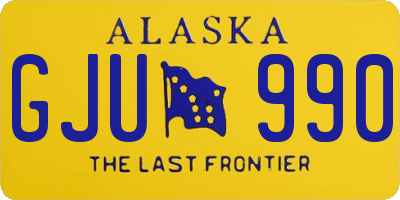 AK license plate GJU990