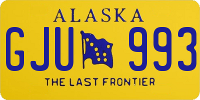AK license plate GJU993