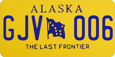 AK license plate GJV006